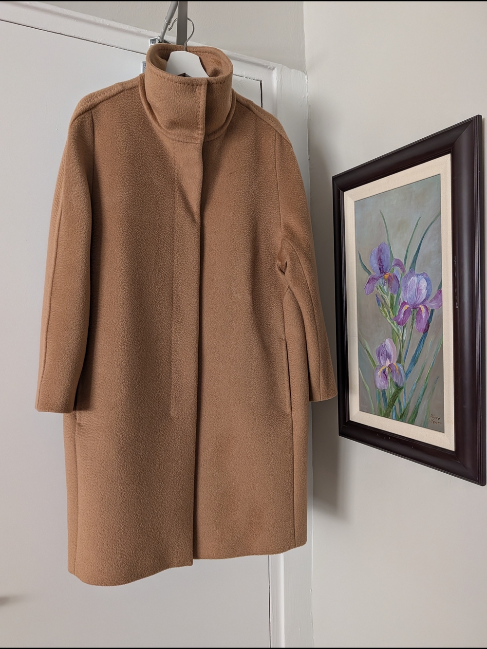 MaxMara Camelhair Stand-Collar Coat